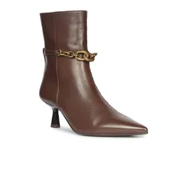 Saint G Women Embellished Leather Kitten-Heeled Regular Boots-image-50