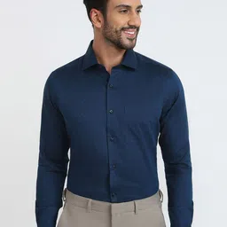 Raymond Pattern Printed Pure Cotton Contemporary Fit Cutaway Collar Formal Shirt-image-78