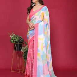 DIVASTRI Women Abstract Printed Saree image 4