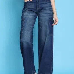 PUELLA Women Straight Fit High-Rise Light Fade Stretchable Jeans-image-58