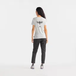 forclaz Women Merino Wool Half Sleeve Slim Fit T-Shirt Celadon Green - TS500 image 3