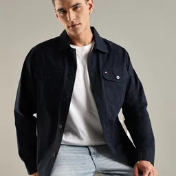 Tommy Hilfiger Men Solid Spread Collar Cotton Casual Shirt-picture-40