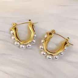 Just Lil Things Contemporary Shaped Hoop Earrings-image-96