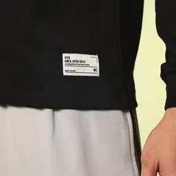 HRX by Hrithik Roshan Solid Shirt Collar Lifestyle Sweatshirt image 2