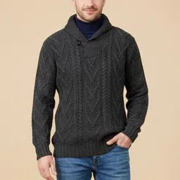Mast & Harbour Men Cable Knit Pullover-picture-27