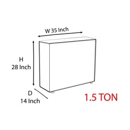 AMARUD 2Pcs Navy Blue Air Conditioner Covers image 2