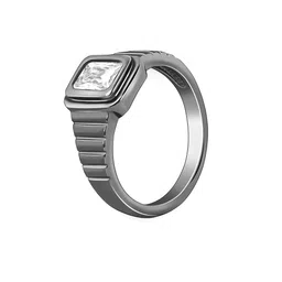 GIVA Men 925 Silver Rhodium-Plated Zircon Nomadic Spirit Ring Fixed Size Indian - 17 image 3