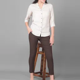 Comfort Lady Pack Of 2 Cotton Mid-Rise Cotton Trousers image 3