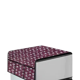 The Furnishing Tree Magenta Plastic Refrigerator Cover image 5