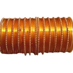 Shasmi Gold Glass Artificial Stones & Beads Bangle-picture-12