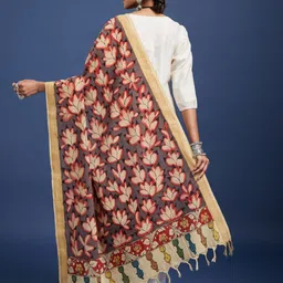 Taavi Kalamkari Printed Pure Cotton Dupatta image 3