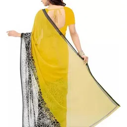 Lookmark Printed Border Pure Georgette Saree image 2