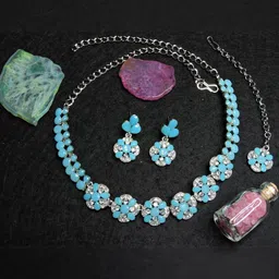 VATSALYA creation Alloy Gold- plated Turquoise Jewellery Set-picture-31