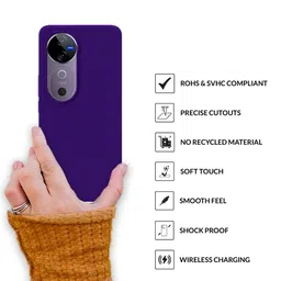 SPRIG Solid Vivo V40 Silicone Back Case image 3
