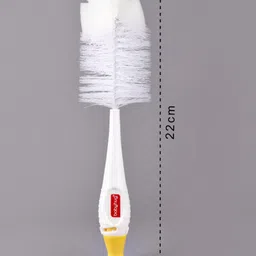 Babyhug 2 In 1 Bottle & Nipple Cleaning Brush - Yellow image 3