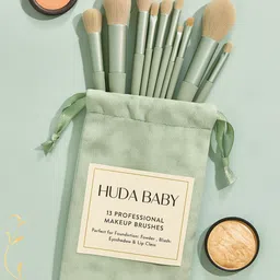 huda baby Beauty Premium Synthetic Bristle Professional Face&Eye Makeup Brushes Set image 4