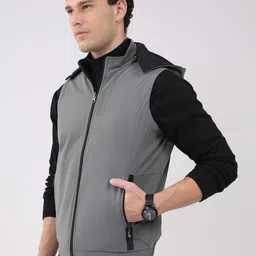 Monte Carlo Men Reversible Hood Sleeveless Puffer Jacket image 4