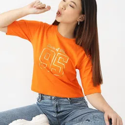 Kraus Jeans Women Printed Slim Fit T-shirt image 4