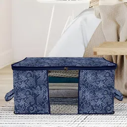 Aura Navy Blue & White 3 Pieces Floral Printed Multi-Utility Organisers image 3