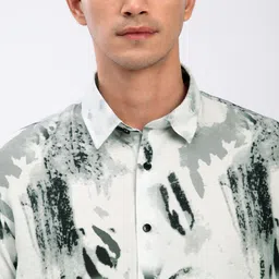 Beyoung Abstract Printed Long Sleeves Cotton Shirt image 2