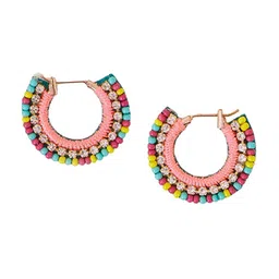 Accessorize Beaded Circular Hoop Earrings-picture-26