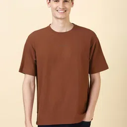 Allen Solly Men Solid Round Neck Oversized T-shirt-picture-27