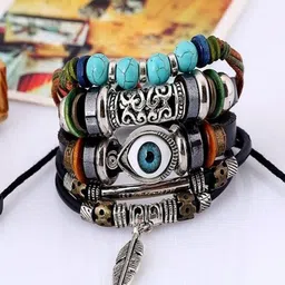 AGARWALPRODUCT Unisex Leather Wraparound Bracelet-picture-20