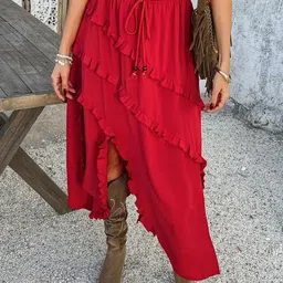 StyleCast Ruffle-Trim Tiered Midi Skirt image 4