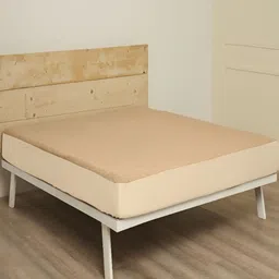 wakefit Beige Textured Breathable Single Noiseless Fitted Mattress Protector-image-91