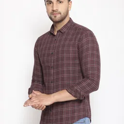 SHOWOFFFF Men Classic Slim Fit Checked Casual Shirt image 4