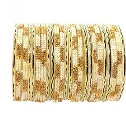 Raj world Beige Glass Artificial Stones Bangle-picture-14