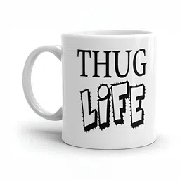 Mr UVD White & Black Typography Printed Ceramic Glossy Mug - 350 ml-picture-28