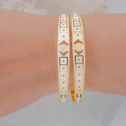 Zeraki Jewels Set Of 2 Gold-Plated Bangles image 2