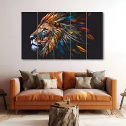 The Castle Decor Black & Brown 5 Pieces Birds And Animals Wooden Wall Arts-image-11