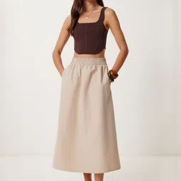 Happiness istanbul Women A-Line Midi Skirt-image-0
