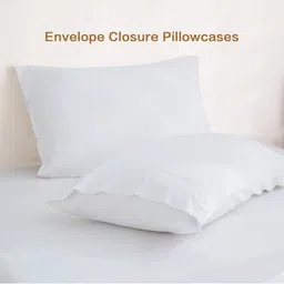 KASHILON White 300 TC Single Bedsheet with 2 Pillow Covers image 2