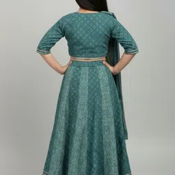Biglilpeople Girls Printed Ready to Wear Lehenga & Blouse With Dupatta image 5