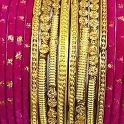 Adiba Fashion Factory Magenta Glass Artificial Stones Bangle-picture-14