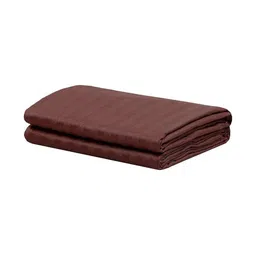 LUZDECOR Brown & Brown Striped King Bedsheet with 2 Pillow Covers image 5