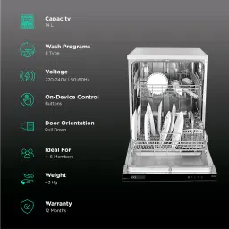FABER FBID 8PR 14S 14 Place Settings Built-in Dishwasher with Salt & Rinse Aid Indicators (Stainless Steel) image 3