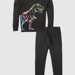 GAP Boys Graphic Contrast Round Neck Organic Cotton T-Shirt & Pyjama Set-picture-30