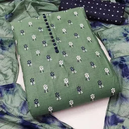 SAINOOR Floral Printed Unstitched Dress Material image 1
