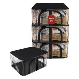 Kuber Industries Black Set of 4 Regular Drawer Organiser Organisers-picture-37