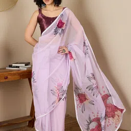 Saree mall Floral Organza Ready to Wear Sarees-image-18
