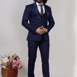 AEN FASHION Slim-Fit Single-Breasted 3-Piece Suits image 4