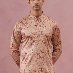 Jompers Men Floral Printed Indie Prints Kurta image 4