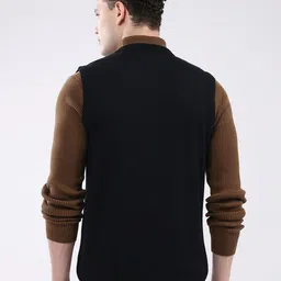 Monte Carlo Men V-Neck Sleeveless Woollen Sweater Vest image 5