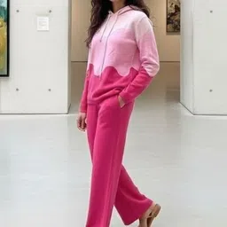 MARC LOUIS Colourblocked Hooded Sweatshirt & Trousers Co-Ords Set-image-9