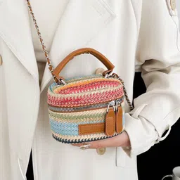 StyleCast x Revolte Printed Bucket Hobo Bag image 2
