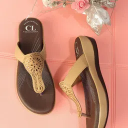 Carlton London Women Embellished Wedge Sandals image 5